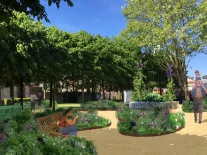 Le jardin Saint-Sever en travaux 